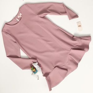 GB Girls Pale Rose Long Sleeve Shift Dress